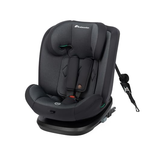 Bebeconfort Ever Fix i-Size Silla de coche isofix grupo 123 reclinable 4 posiciones, protectores laterales, para niños de 15 meses a 12 años, Tinted Black