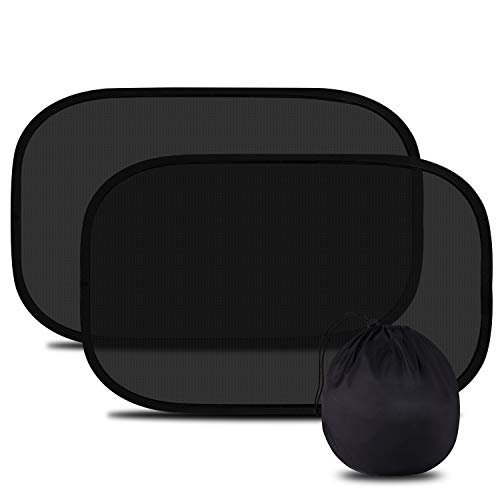 WIN.MAX Parasol de Coche,Parasol Coche Bebe,para Proteger del Sol a bebés y Mascotas,Coche Sun Shade,Parasoles Autoadhesivos,Bloqueo de Rayos UV Nocivos,Fácil instalación, Pack de 2 Unidades