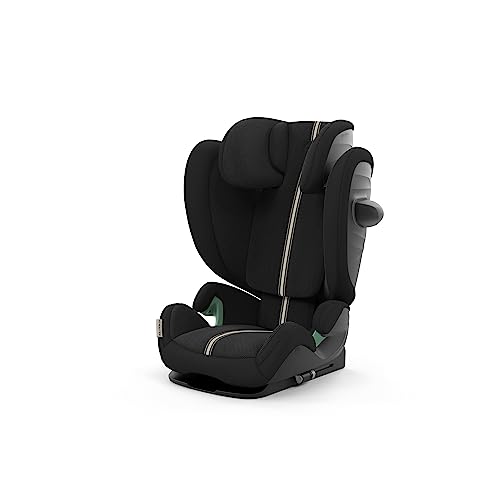 CYBEX Gold Silla de coche infantil Solution G i-Fix Plus, Para coches con y sin ISOFIX, De 3 a 12 años aprox. (100 - 150 cm), De 15 a 50 kg aprox., Negro (Moon Black)