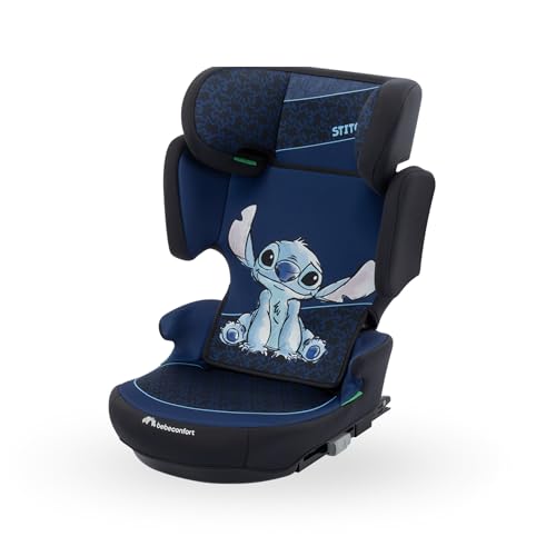 Bebeconfort Disney RoadFix i-Size, Silla de Coche Elevador Respaldo, 3,5-12 años (100-150 cm), Silla Coche Stitch, Plegable, Ligera (4,4 kg), 14 Posiciones Reposacabezas, Authentic Stitch