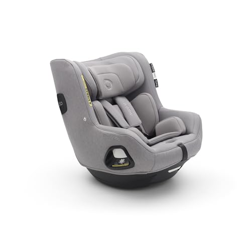 Bugaboo Owl by Nuna Silla de coche, desde el nacimiento hasta los 4 Años, 0-18 kg, Rotación 360 grados, Orientación Trasera y Delantera, Grupo 0+/1, Confort y Seguridad, Gris