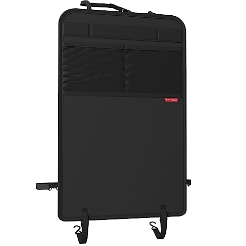 ATHLON Tools Alfombrilla de protección del Respaldo, Alfombrilla de protección del Respaldo del Coche, Reforzada - con Bolsillos de Malla - Repelente a la Suciedad, de fácil Cuidado e hidrófuga