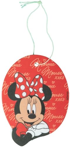 Ambientador para coche Minnie Mouse vainilla ratón rojo blanco fragancia perfume elástico