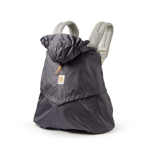 Funda para lluvia y viento Ergobaby, protección contra el viento y la lluvia para todos los portabebés Ergobaby, funda repelente al agua, Charcoal