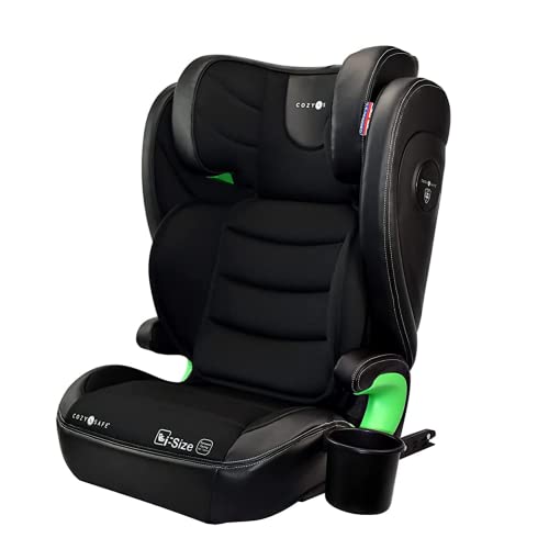 Cozy N Safe Augusta i-Size - Asiento infantil para coche, 100-150 cm, grupo 2/3 (15-36 kg/4-12 años), ISOFix, asiento infantil ajustable ECE R129, protección lateral, color negro medianoche