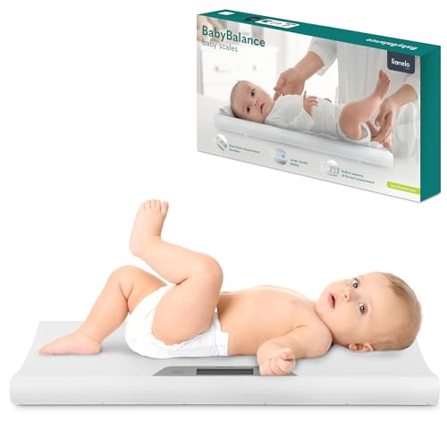 LIONELO BABYBALANCE Báscula electrónica para bebés, báscula infantil de hasta 20 kg, pantalla grande, función de tarea, memoria para la última medición, pesaje preciso en incrementos de 5 g