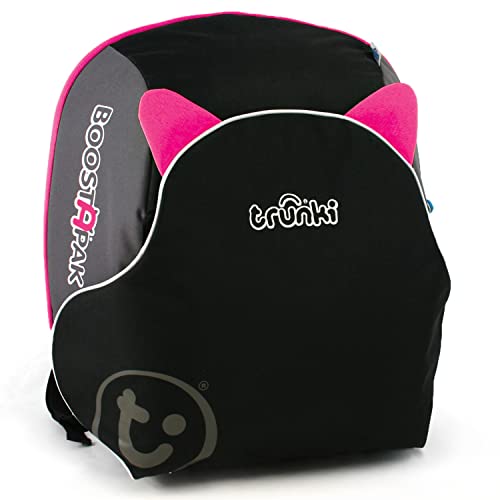 Trunki BoostApak Alzador Coche Niño – 2 en 1 Mochila y Elevador Coche Niño – Silla Coche Grupo 2-3 (Rosa)