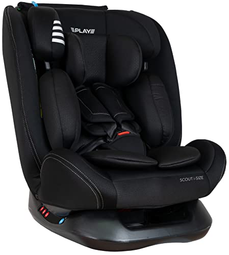Play Scout i-size silla de coche para niños de 40 a 150 cm, normativa R129 sin isofix, color negro