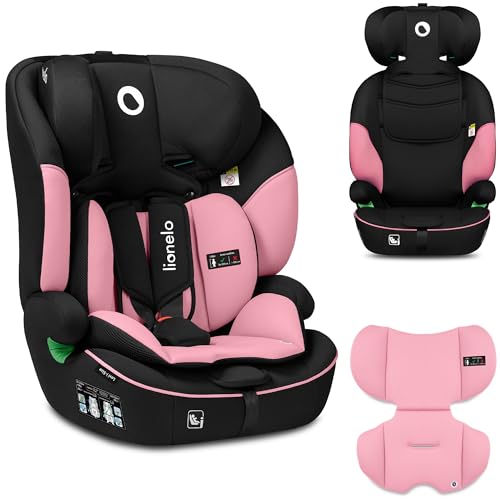 LIONELO LEVI I-SIZE Silla infantil de coche 76-150 cm, Grupo 1 2 3, Protección Lateral, Reposacabezas ajustable de 10 etapas, Reposabrazos Cómodos, Respaldo Extraíble, R129 i-Size