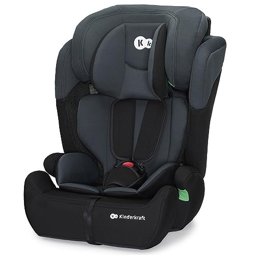 Kinderkraft COMFORT UP I-SIZE 76-150 cm, Silla de coche bebé, Silla coche para niños, Sillade, Cinturón, regula en 11 niveles, Grupo 1/2/3, 15 meses - 12 años, 9-36 kg, Negro