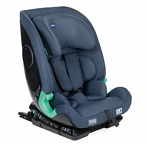 Chicco My Seat i-Size Silla de Coche ISOFIX para Niños de 76 a 150 cm, Evolutiva para Bebés de 15 meses a 12 años, Grupo 1, 2, 3, Reposacabezas Ajustable y Protección Lateral, Gris