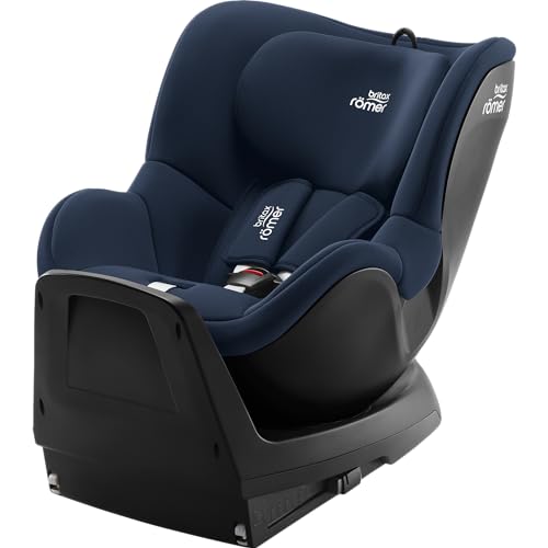 BRITAX RÖMER Silla de coche DUALFIX PLUS Giro de 360°, con reductor para recién nacidos y ISOFIX, niños de 40-105 cm (i-Size), de nacimiento hasta los 4 años, Night Blue