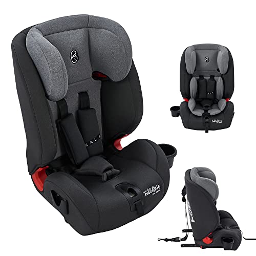 FableKids Silla de auto para niños con Isofix | Silla de auto | Silla de auto | Grupo 1/2/3 9-36 kg | Arnés de seguridad de 3 puntos | Reposacabezas ajustable en 8 direcciones y portavasos | Gris
