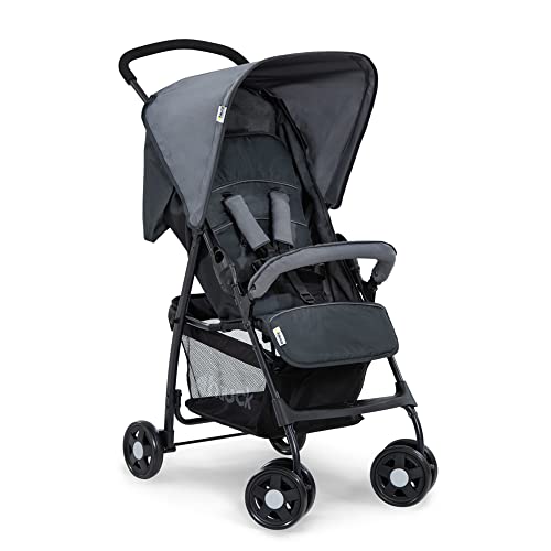 hauck Sport Carrito Bebe, Silla de Paseo Ligera desde el Nacimiento hasta 18 kg, Carro Plegable Ultraligero, Reclinable, Carro Bebe, Cesta Grande, Gris Oscuro