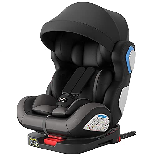 Star Ibaby Silla Coche Bebe, Sillita Coche para Niños de 0 a 12 Años, Asiento de Coche de Viaje Isofix Ajustable 360, Asiento de Coche Portátil Cómodo y Duradero para Bebés y Niños