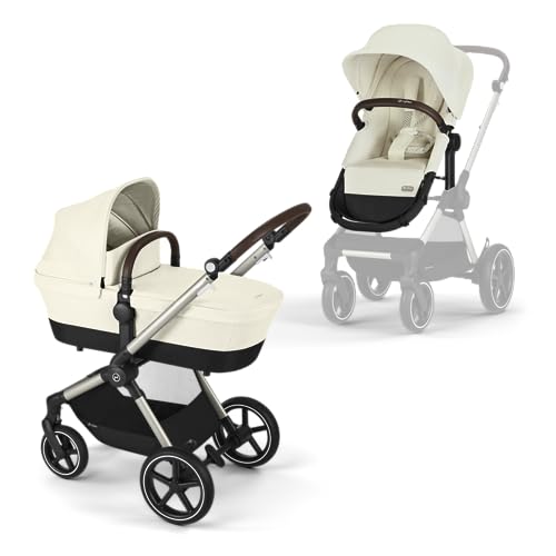 CYBEX Gold Sillita de paseo EOS Lux 2-en-1, Sistema de viaje, Desde el nacimiento hasta 22 kg (aprox. 4 años), Lux, Seashell Beige