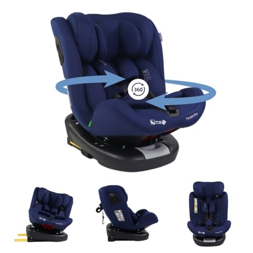 Mobiclinic®, Silla de coche, Giro 360º, Normativa i-size, Top tether, Grupo 0/1/2/3, Evolutiva, Max. 36 kg, Alzador niño, Pandafix, 0-12 años, Arnés 5 puntos, Regulable, Reclinable 3 posiciones
