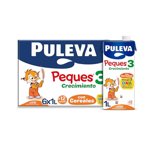 Puleva Peques 3 Crecimiento con Cereales de 12 a 36 meses brik 1L – Caja 6 litros