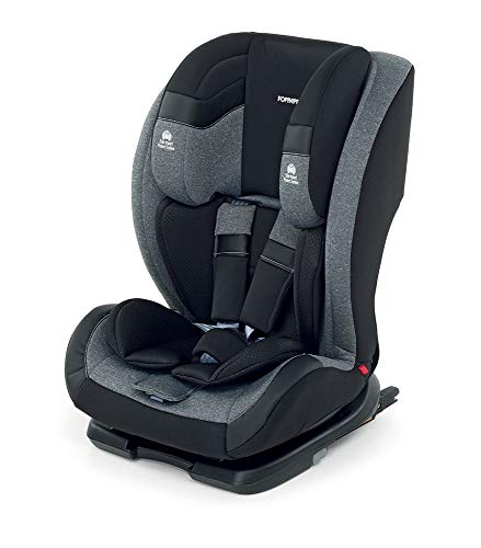 Foppapedretti, Re-Klino Fix, silla para coche IsoFix, grupo 1/2/3 (9-36 kg) para niños de 9 meses a 12 años aproximadamente, negro
