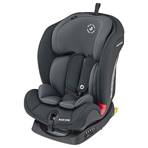 Maxi-Cosi Titan, Silla Coche Bebé Multiedad, 9-36 kg, 9 Meses-12 Años, ISOFIX, Sujeción Superior, Ajuste Reposacabezas/Arnés, 5 Reclinaciones, Reductor Acolchado, Basic Grey