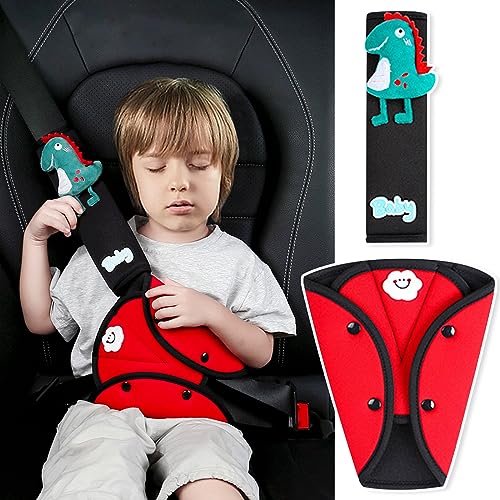 Protector para Cinturón de Seguridad, Almohadillas para Cinturones de Seguridad para Niños, Almohadillas Protectores de Hombro para Automóviles,Desmontable,Ajustable,para Niños y Niñas