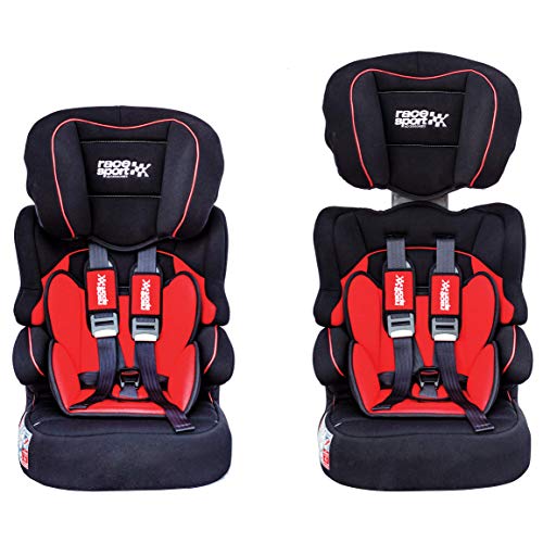 Sumex Rs123Rn - Sillita Infantil 'Race Sport' Grupo 1-2 - 3, Homologada, 5 Puntos (Aproximadamente De 9 meses A 12 Años/9 A 36 Kg)