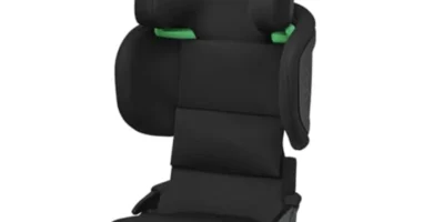 Maxi-Cosi Tanza i-Size: Silla Coche Plegable ISOFIX Grupo 2/3 (15-36 kg), 10 Posiciones Reposacabezas, Protección Lateral G-CELL, Asiento Acolchado, Negro