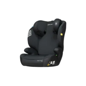 Silla de Coche Play Belt Two i-Size para Niños 3-12 Años (100-150 cm) - Memory Foam, Cabezal Ajustable y Fácil Instalación con Cinturón - Negro