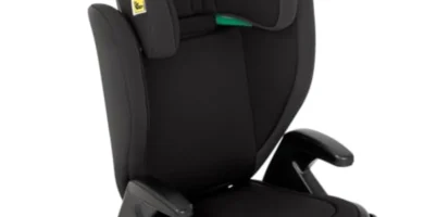 Graco Junior Maxi i-Size R129 - Elevador con Respaldo Ligero para Niños 3,5-12 Años (100-150 cm), Cumple Normas de Seguridad, Color Midnight