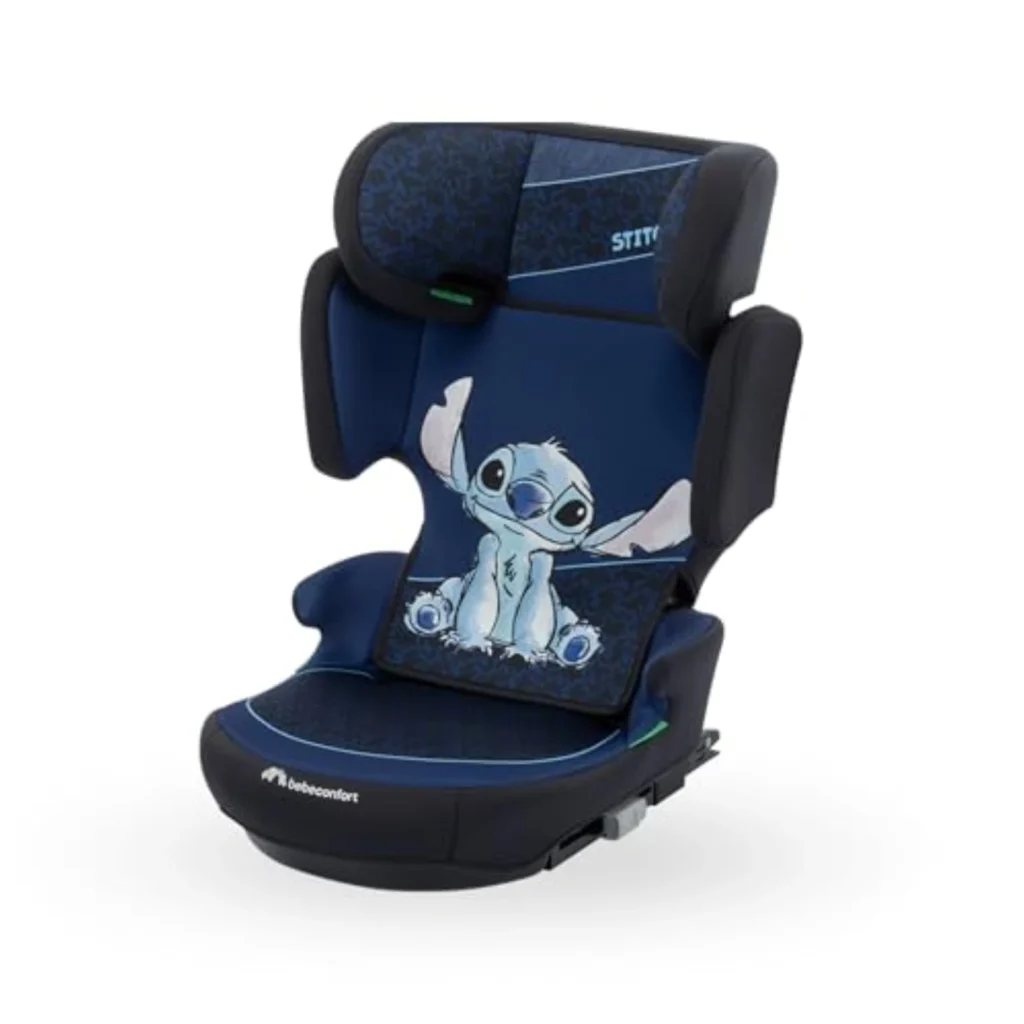 Silla Coche Disney RoadFix i-Size Grupo 2/3 (3,5-12 años) - Elevador con Respaldo, ISOFIX, Plegable, 14 Ajustes, Ligera (4,4 kg) - Diseño Stitch