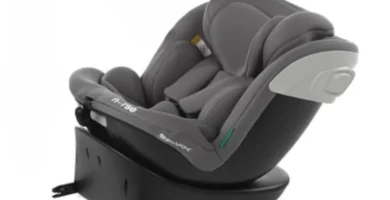 Silla Coche Nurse Spark iSize 360° - Grupo 0/1/2/3 (0-12 Años) Isofix, Top Tether, Giratoria, 13 Posiciones, Tapicería Lavable - Gris Storm