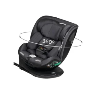 Silla de Coche I-Size Ms BabyWorld MILOS 360° - Grupo 0/1/2/3 (0-36 kg), ISOFIX, Top Tether, Reclinable, A Contramarcha hasta 18 kg