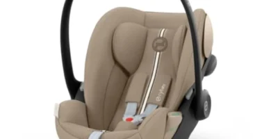 Cybex Cloud G i-Size Plus Asiento de Coche para Bebés - Almond Beige, Seguridad y Confort