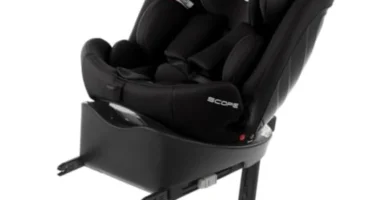 Silla de Coche Nurse Scope iSize 360º - Grupo 0/1/2/3 (0-12 Años), Isofix, Giratoria, 13 Posiciones, Tapicería Lavable, Negro