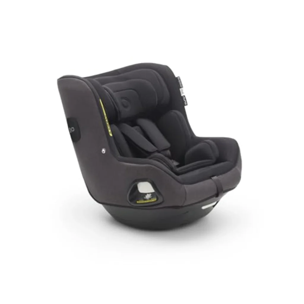 Silla de Coche Bugaboo Owl by Nuna 0-18 kg, 360° Rotación, I-Size, Seguridad Máxima, Viscoelástica, Bambú, Gris/Negro