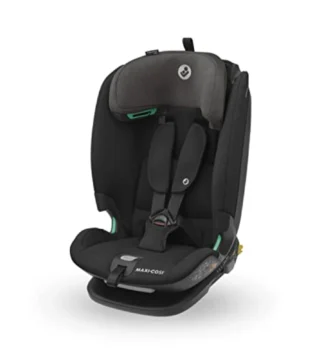 Maxi-Cosi Titan Plus i-Size Silla Coche Grupo 1/2/3 (9-36 kg) con ISOFIX, Protección Lateral G-CELL, 4 Posiciones y Cojines de Espuma - Negro