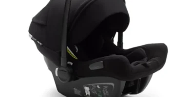 Silla de Coche Bugaboo Turtle Air by Nuna - Ultraligera, Segura y Práctica para Bebés y Niños, con Capota y Ventanita, Negro