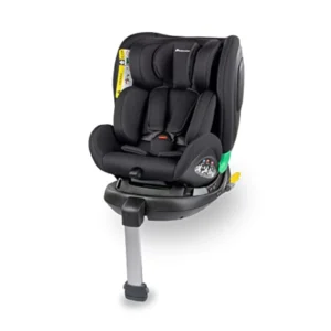 Bebeconfort EvolveFix Plus i-Size Silla Coche 360° 0-12 Años ISOFIX, Protección Lateral, 10 Posiciones Reposacabezas, 4 Reclinables, Black Mist