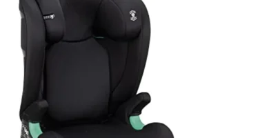 Silla de Coche JUNO Grupo 2/3 ISIZE 100-150 cm - 3 Reclinables, ISOFIX, R129, Negro