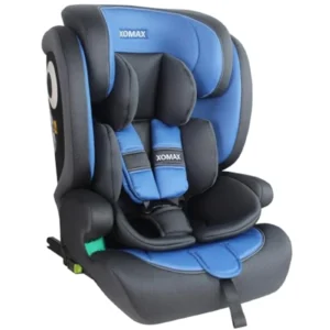 Silla de Coche XOMAX LM238 ISOFIX Grupo 1/2/3, 9-36 kg, Arnés 5 Puntos, Funda Lavable, ECE R129, Antracita-Azul