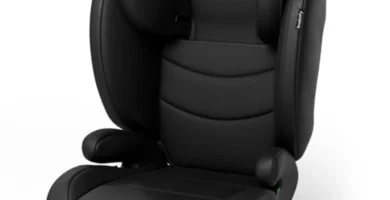 Silla de Coche Grupo 2/3 Babify FlexiFit (15-36 kg) - ISOFIX, 13 Posiciones, Plegable, Funda Lavable, ECE R129, Seguridad Máxima, Negra