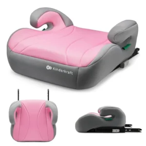 Alzador de Coche I-BOOST i-Size 135-150 cm - ISOFIX, Ergonómico, Espuma Cómoda, Fácil Instalación, Rosa - Para Niños 9-12 Años