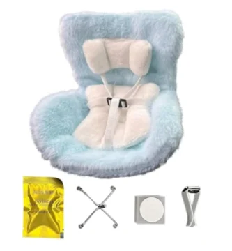 Silla de Coche para Muñecas Bebé - Acolchada, Compacta y Estable 17cm, Decorativa para Vehículos y Guarderías, Ideal para Niñas