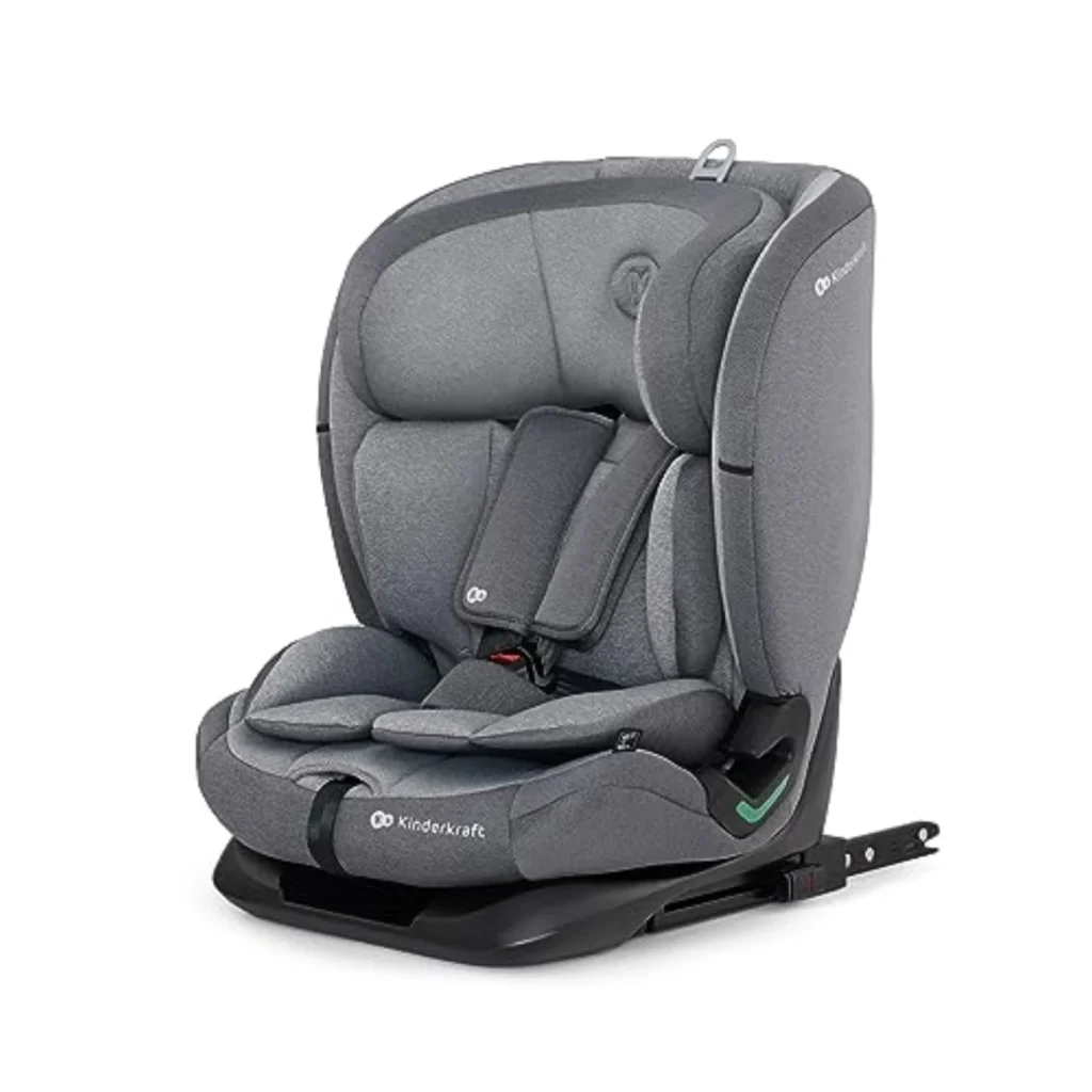 Kinderkraft ONETO3 Silla de Coche i-Size Grupo 1/2/3 (9-36 kg) con ISOFIX, Protectores Laterales, Top Tether y Easy Grow System - Gris