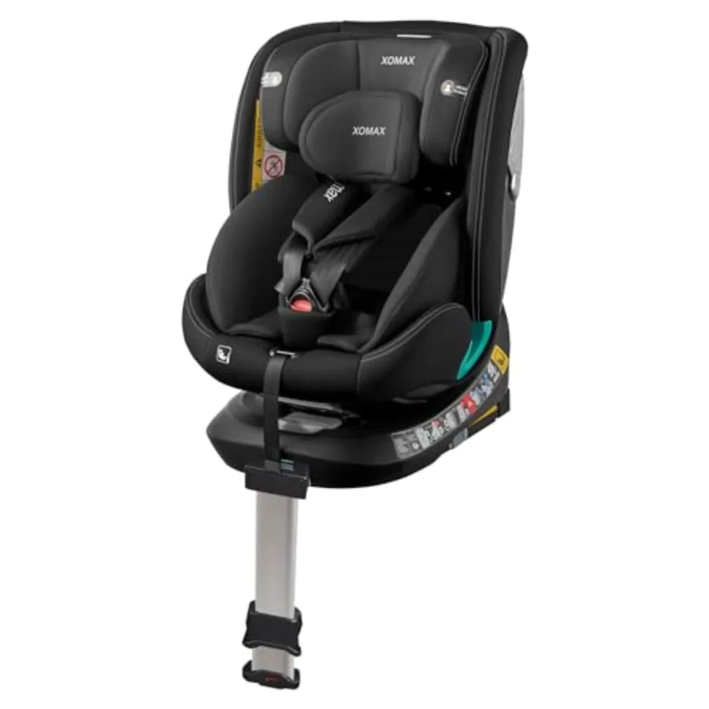 Silla de Coche Giratoria 360° XOMAX G409 con ISOFIX - Grupo 0+/1/2/3 (0-36 kg), Arnés 5 Puntos, Funda Lavable y Homologación ECE R129