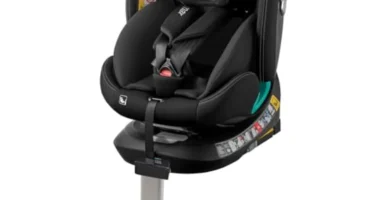 Silla de Coche Giratoria 360° XOMAX G409 con ISOFIX - Grupo 0+/1/2/3 (0-36 kg), Arnés 5 Puntos, Funda Lavable y Homologación ECE R129