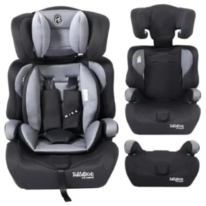 Silla de Auto Arebos Grupo 1/2/3 (9-36 kg) - Arnés 5 Puntos, Reposacabezas Ajustable, Protección Lateral y Funda Lavable - Homologada ECE R44/04