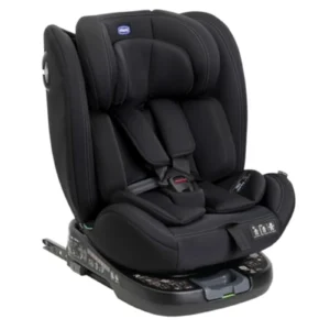Chicco Unico EVO i-Size - Silla de Coche ISOFIX 360º para Bebés 0-12 Años, Giratoria, Ajustable y con Protección Lateral, Negra