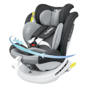 Silla de Coche Miophy I-Size Giratoria 360° Isofix 0-12 Años, Grupo 0+/1/2/3, 40-150 cm - Gris Oscuro