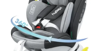 Silla de Coche Miophy I-Size Giratoria 360° Isofix 0-12 Años, Grupo 0+/1/2/3, 40-150 cm - Gris Oscuro